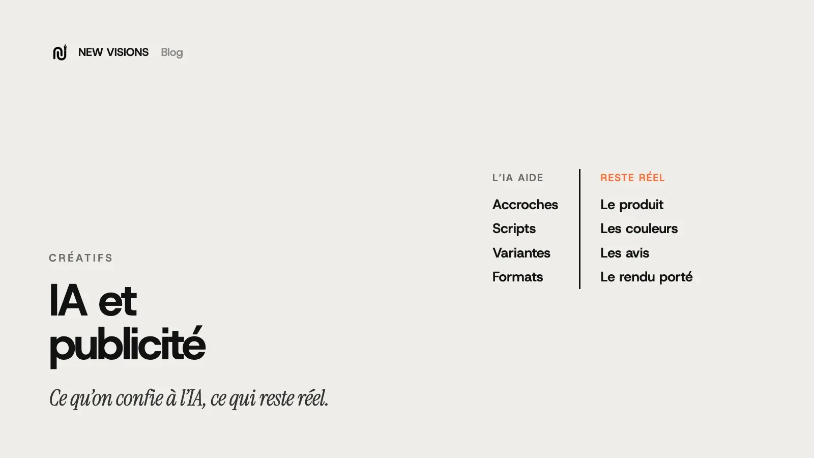Couverture : IA et publicité, ce qu’on peut confier à l’IA et ce qui doit rester réel