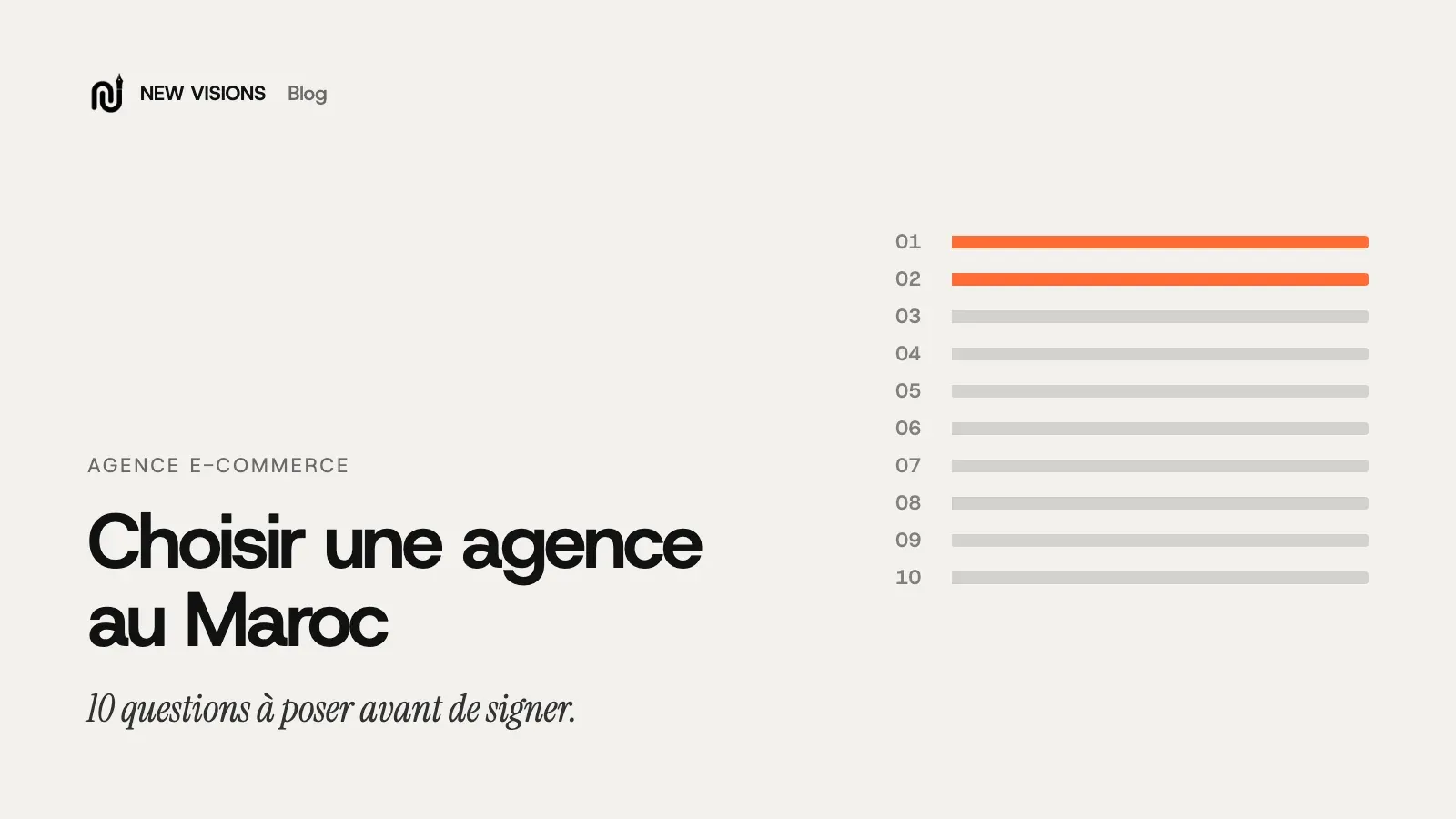 Couverture : choisir une agence e-commerce au Maroc, 10 questions à poser avant de signer