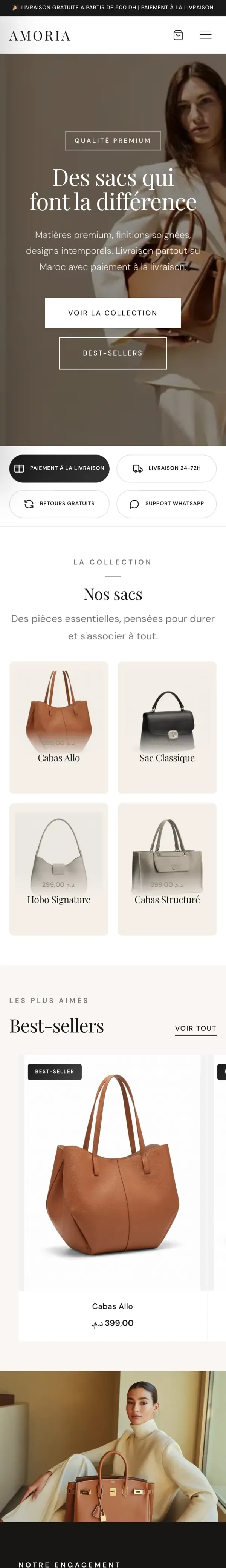 Site Amoria sur mobile